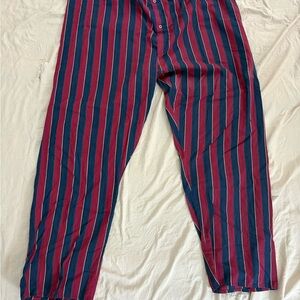 Striped Men's Pants - Red and Blue
